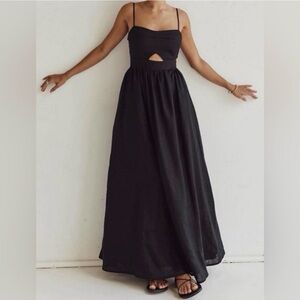 Commense Black Cutout Maxi Dress